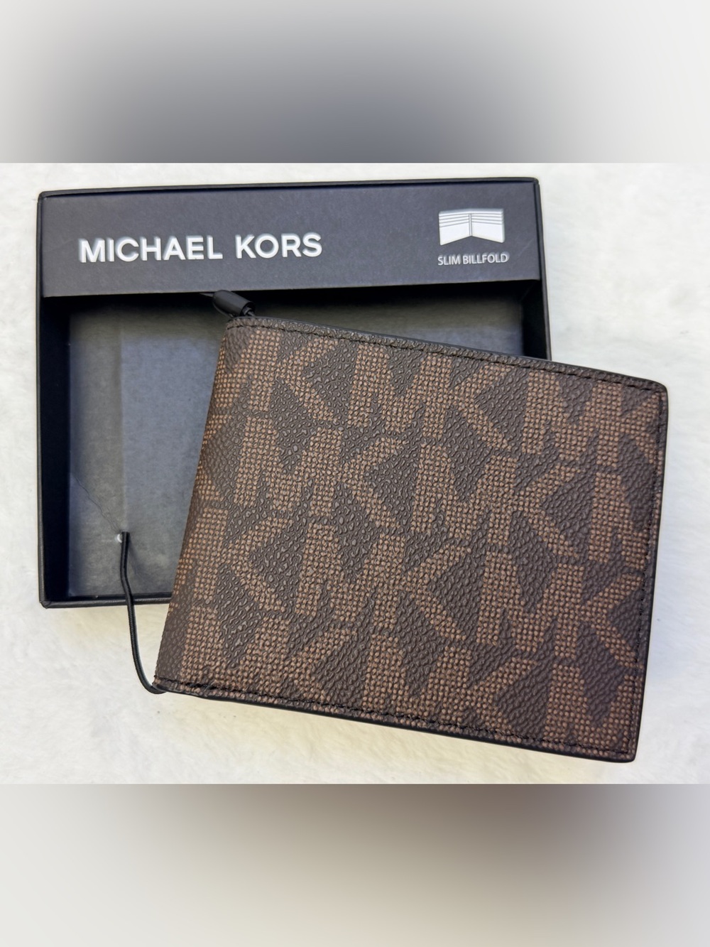 Michael Kors Jet Set Men’s Brown MK Signature Slim Billfold Wallet